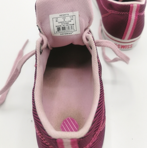 SIZE 9 TODDLER - K SWISS Running Shoes EUC B59 - Picture 3 of 7